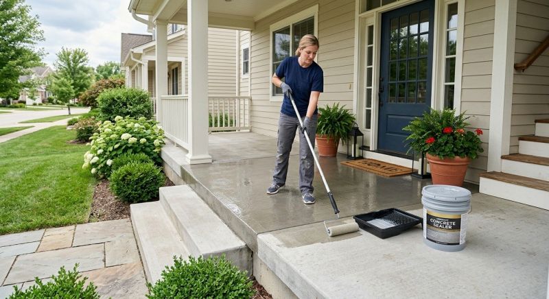 Porch Concrete Sealing in Bellevue, WA