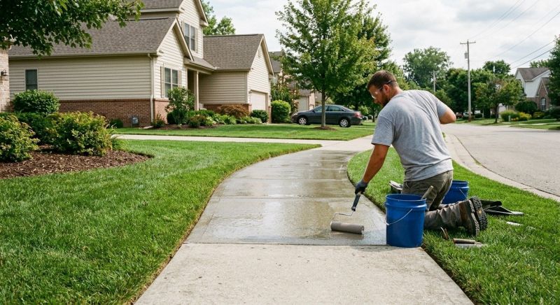 Concrete Walkway Sealing in Bellevue, WA