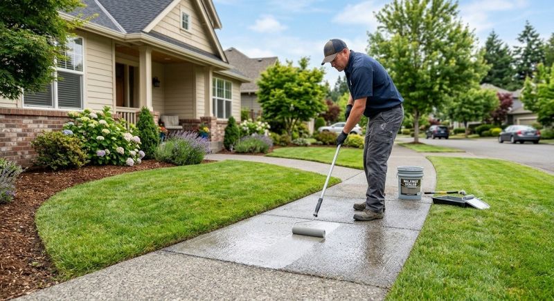 Concrete Walkway Sealing in Renton, WA