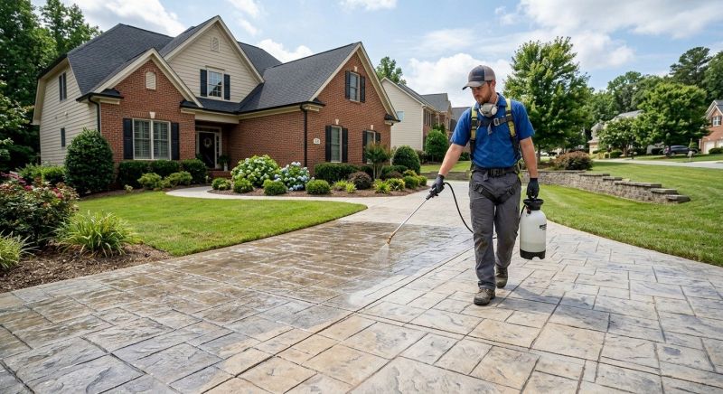 Stamped Concrete Sealing in Renton, WA